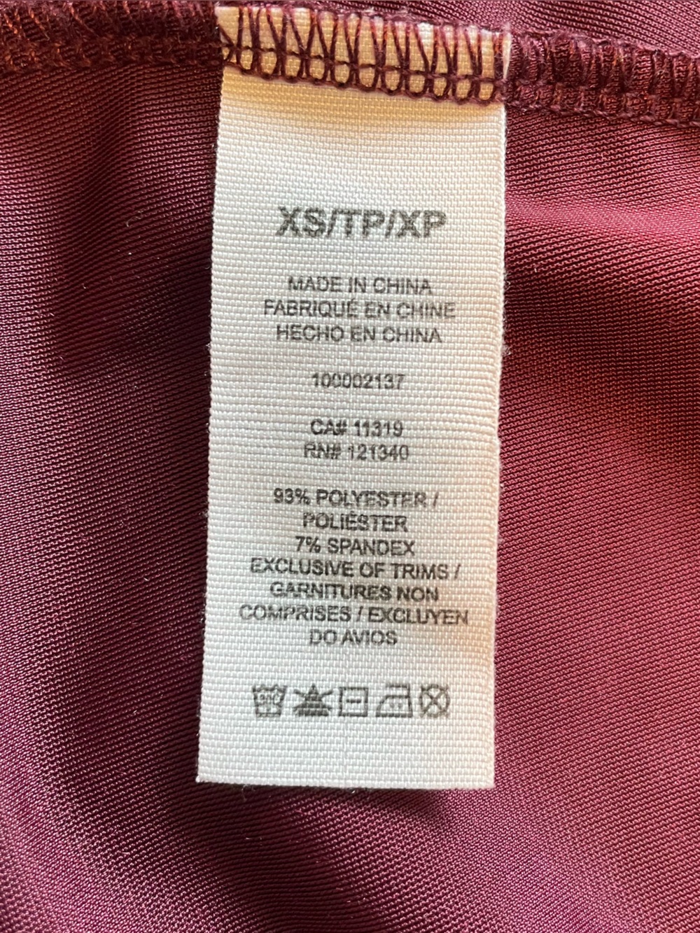 Garage Maroon Velvet Circle Skirt Size XS - Picture 4 of 6
